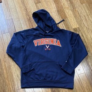 Champion Navy Virginia Pullover Hoodie with Orange Accents